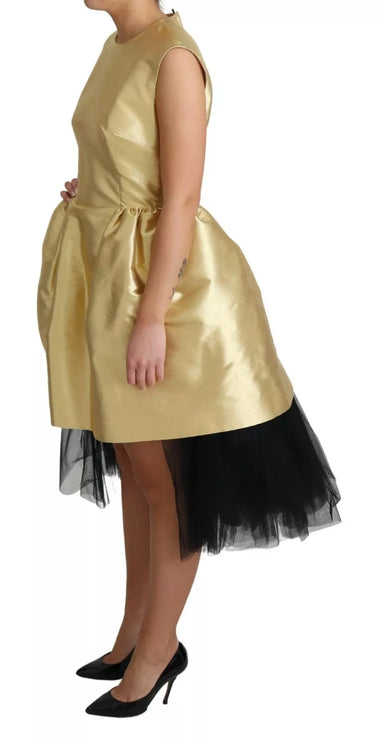 Robe en tulle A-Line Polyester Gold Polyester