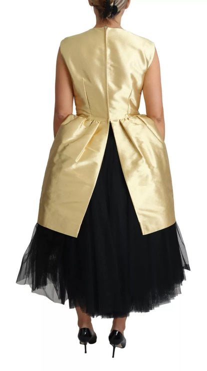 Robe en tulle A-Line Polyester Gold Polyester