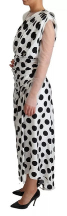 Potas blanches Dots Crystal une robe d'épaule