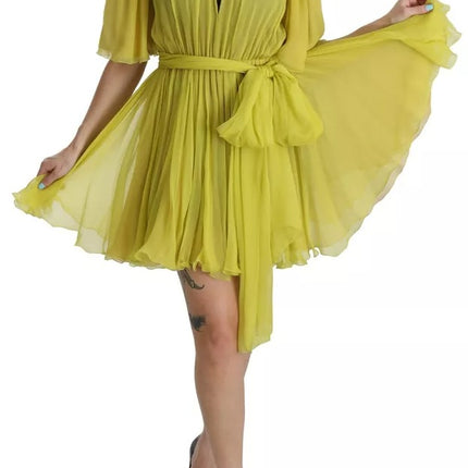 Gele shift A-Line Silk Jown Dress