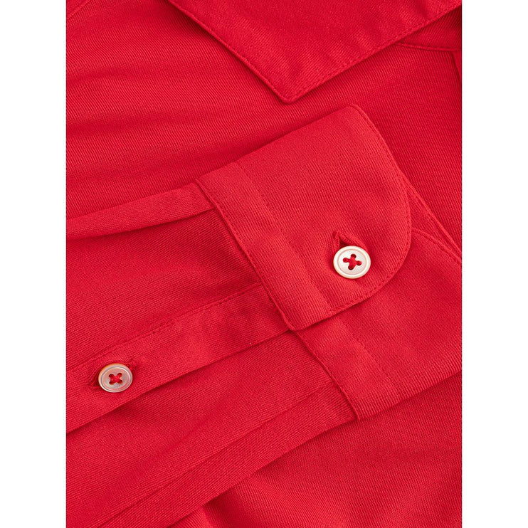 Polo en coton italien fuchsia