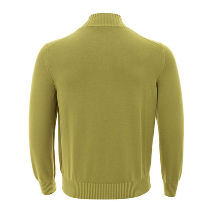 Cardigan en coton vert élégant pour hommes