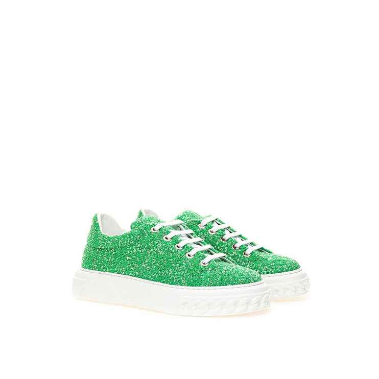 Sneaker in pelle di eleganza smeraldo