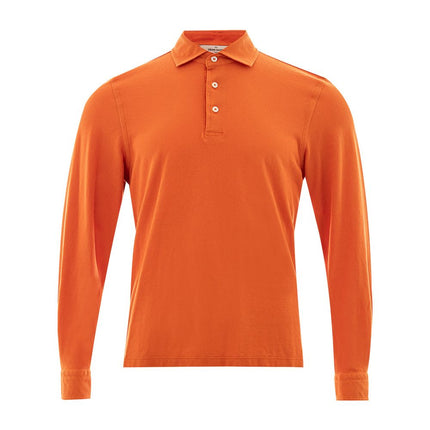 Polo en coton orange élégant pour hommes