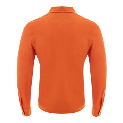 Polo en coton orange élégant pour hommes