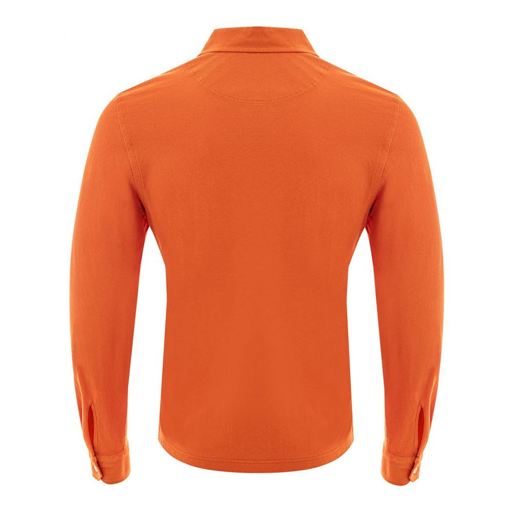 Polo en coton orange élégant pour hommes