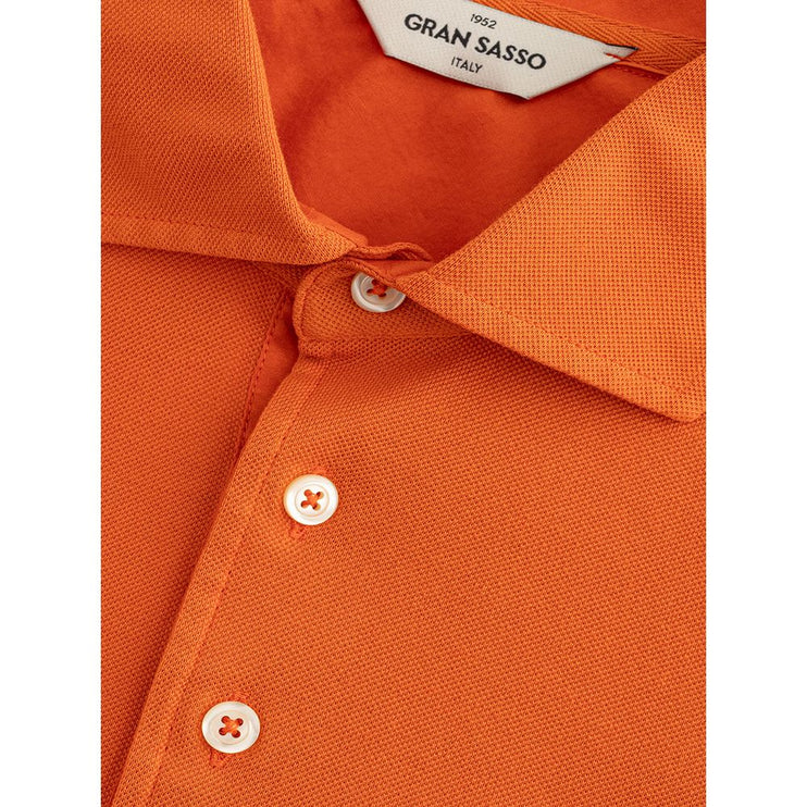 Polo en coton orange élégant pour hommes