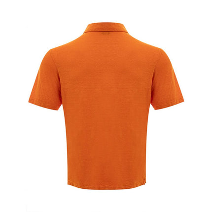 Polo élégant en lin orange