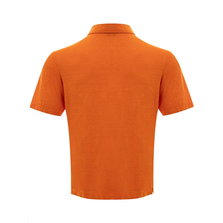 Polo élégant en lin orange