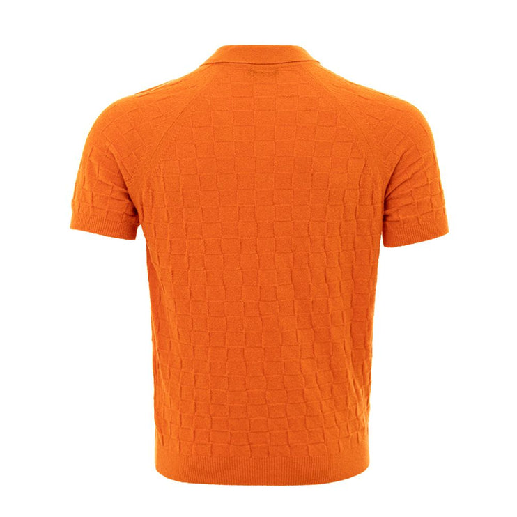 Polo en coton orange chic pour le gentleman moderne