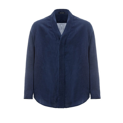 Veste pour hommes en lin bleu élégant