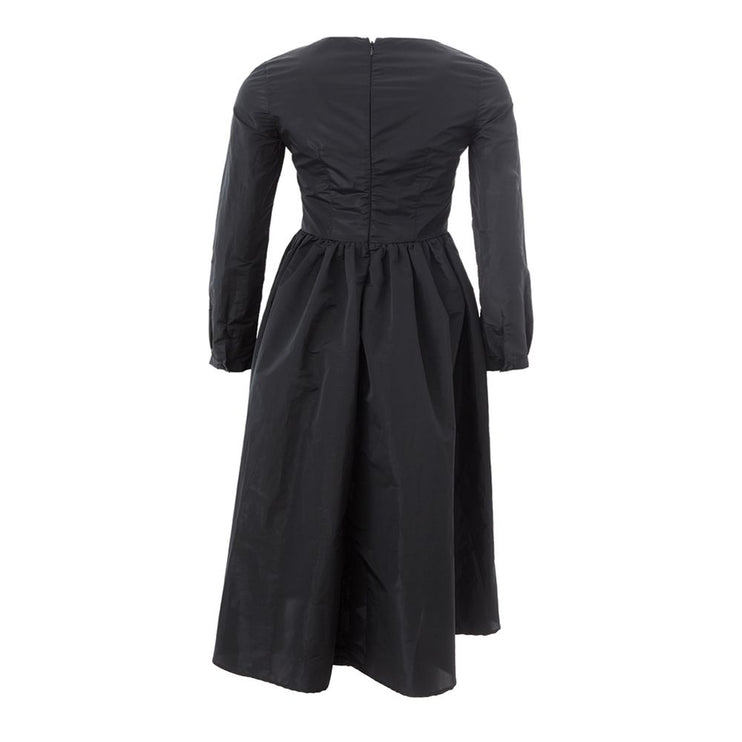 Robe élégante en polyester noir