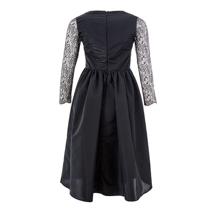 Robe élégante en polyester noir