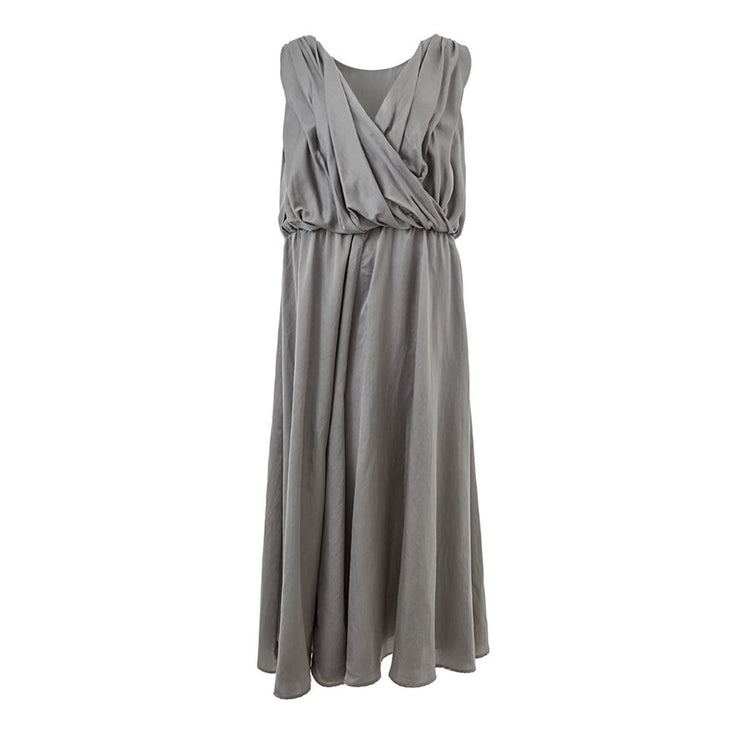 Robe gris de soie élégante - Élégance intemporelle