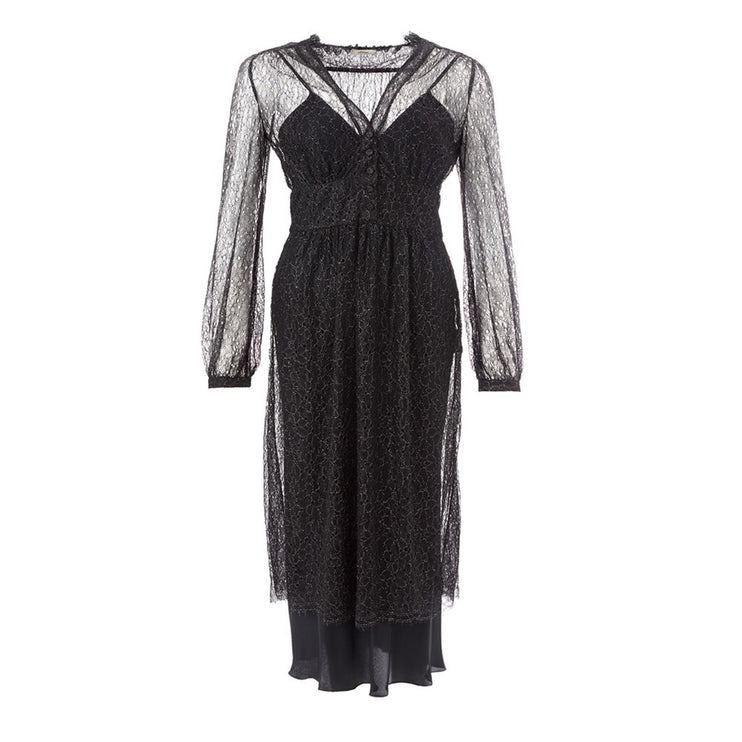 Robe nylon noire élégante