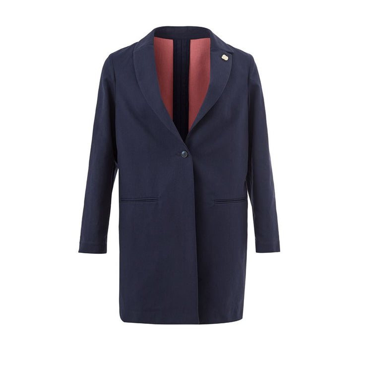 Lardini Cotton Elegance: Chaqueta Azul Chic