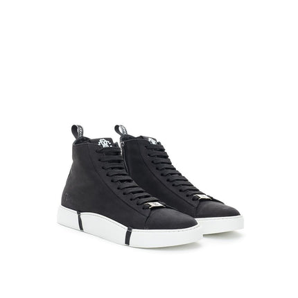 Elegante suede sneakers in chic zwart