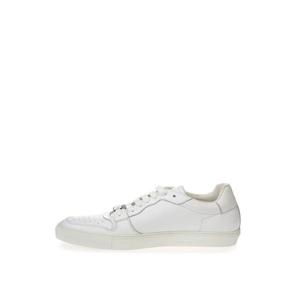 Sneaker in pelle bianca calzature di lusso