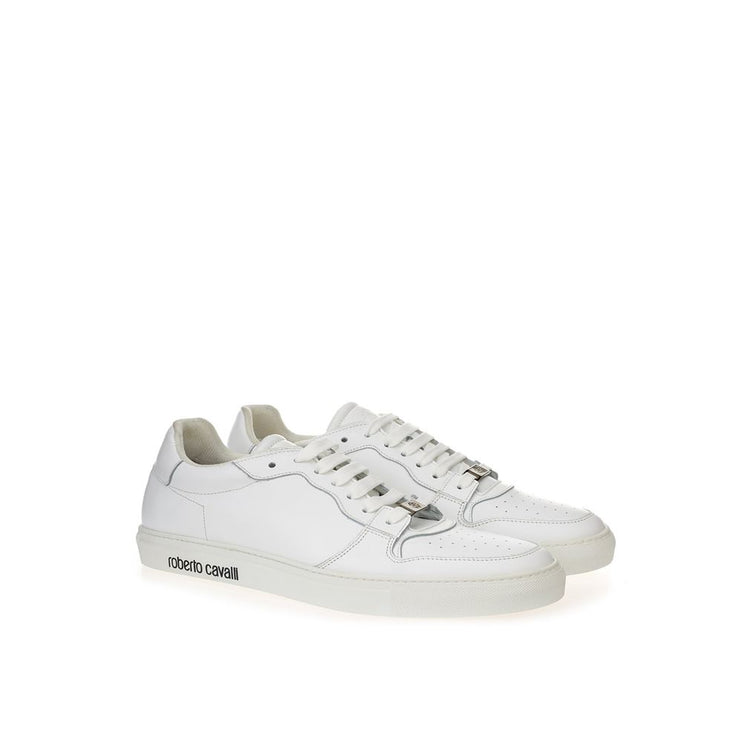 Sneaker in pelle bianca calzature di lusso