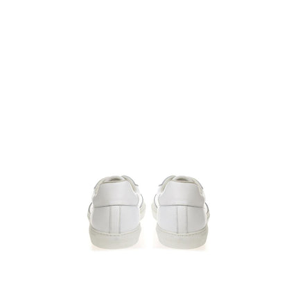 Sneaker in pelle bianca calzature di lusso