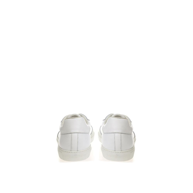 Sneaker in pelle bianca calzature di lusso