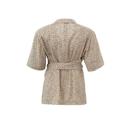 Chaqueta chic de lino beige