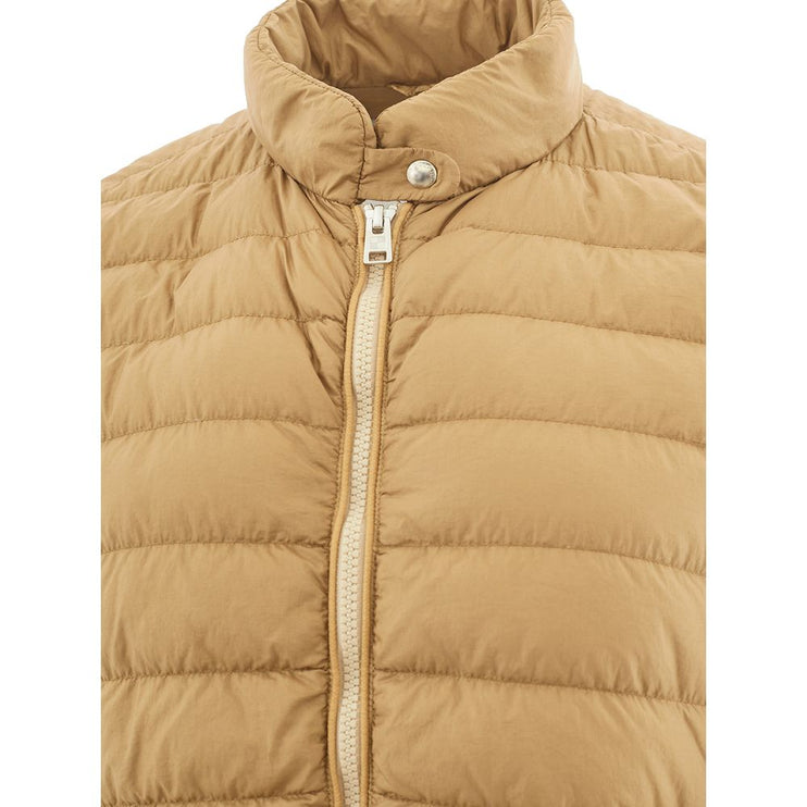 Cappotto invernale chic in poliammide beige