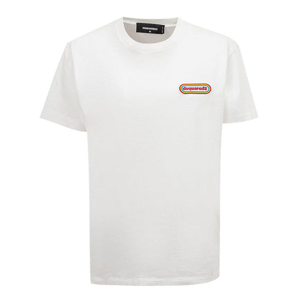 Camiseta de alimentación blanca de algodón elegante