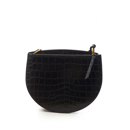 Elegante bolso de cuero negro