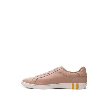 Eleganti sneaker in pelle di cotone rosa