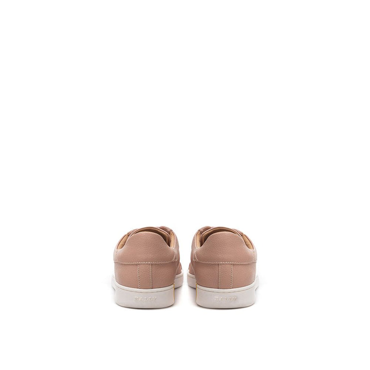 Eleganti sneaker in pelle di cotone rosa