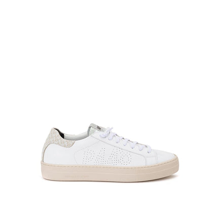 Witte lederen sneakers elegante casual schoenen