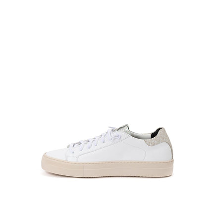 Witte lederen sneakers elegante casual schoenen