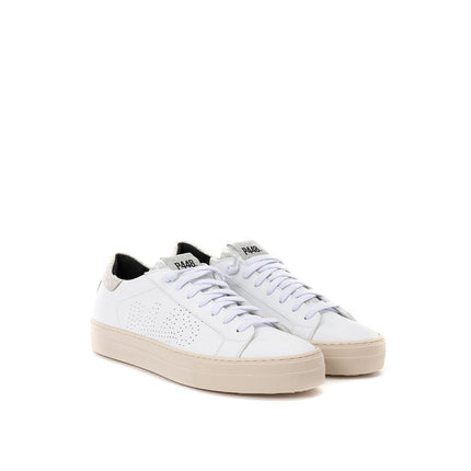 Witte lederen sneakers elegante casual schoenen