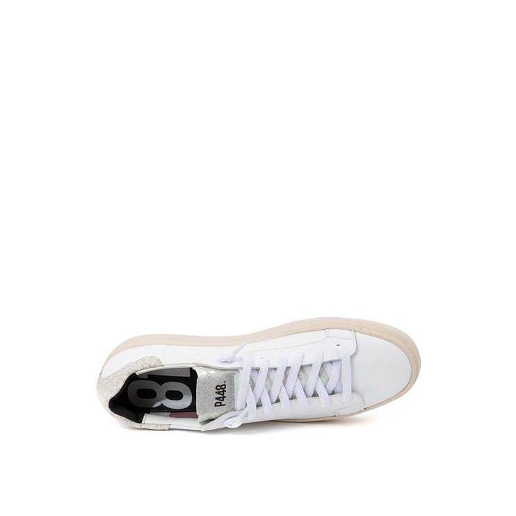 Sneaker in pelle bianca eleganti calzature casual