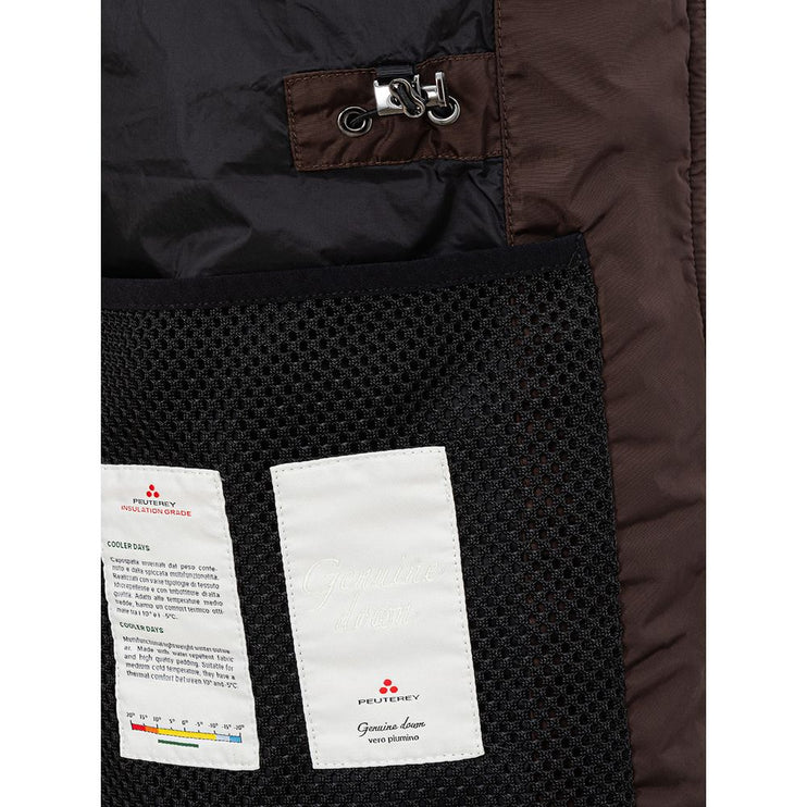 Veste polyamide brune sophistiqué pour hommes