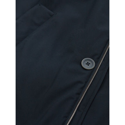 Elegant Blue Polyester Herno Jacket for Men