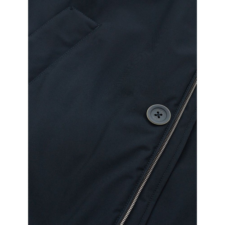 Elegant Blue Polyester Herno Veste pour hommes