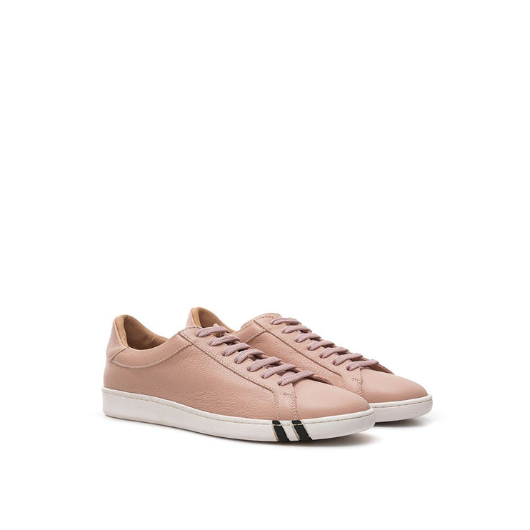 Eleganti sneaker in pelle rosa per donne