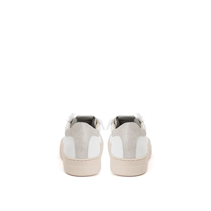 Eleganti sneaker in pelle bianca