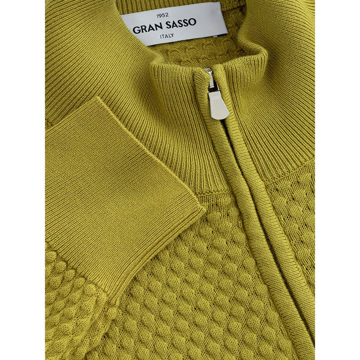 Cardigan en coton jaune élégant pour hommes