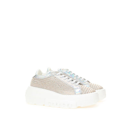 Eco lederen beige sneakers