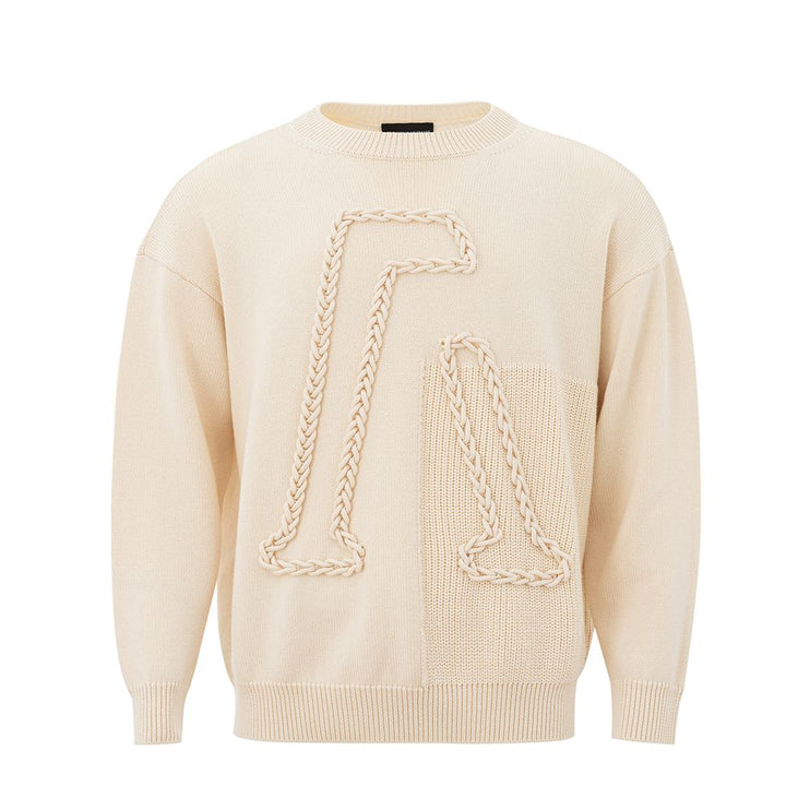 Maglione di lana beige Sophistication