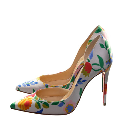 Iriza 100 crêpe florale satin hautement talon