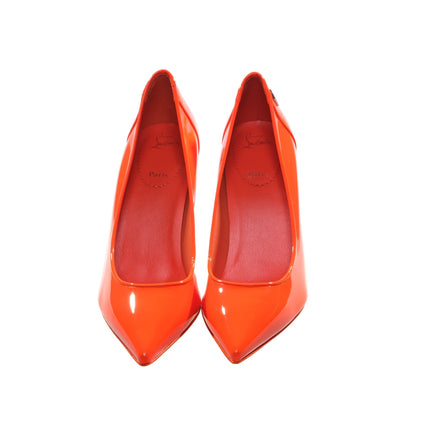 Sporty Kate Orange Brevet in pelle Pompe al tallone alto