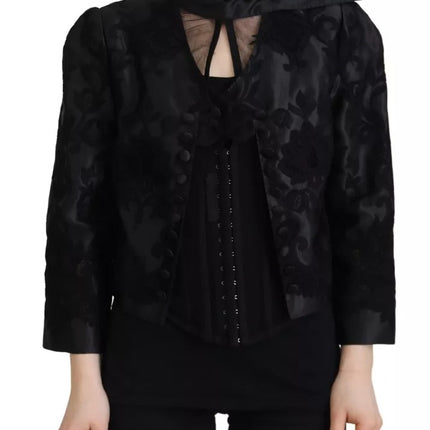 Veste en soie en orgue corset en dentelle noire