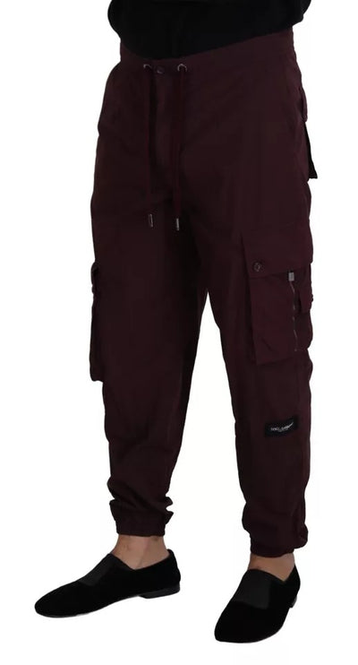 Bordeaux Cargo Jogger Trouser katoenen broek