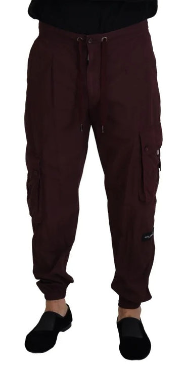 Bordeaux Cargo Jogger Trouser katoenen broek