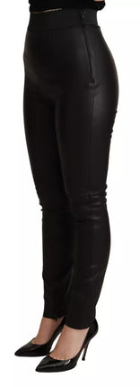 Zwart magere leggings lederen broek