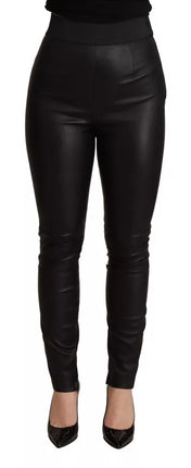 Zwart magere leggings lederen broek